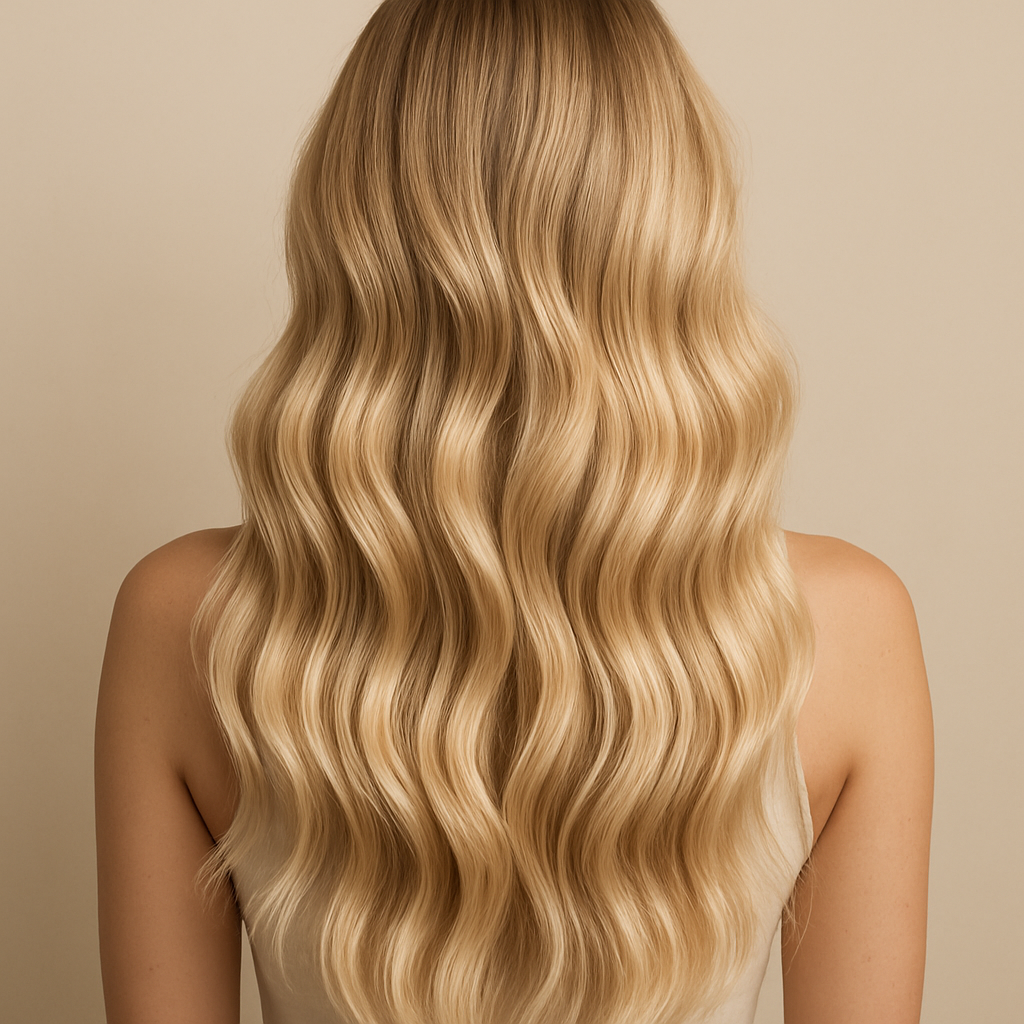 Beach wave blonde transformation