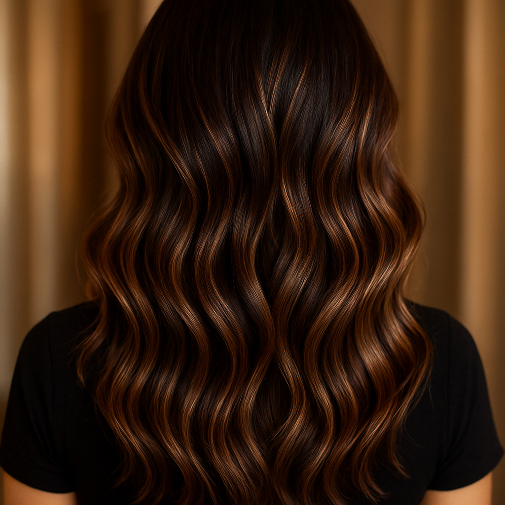 Dimensional brunette balayage