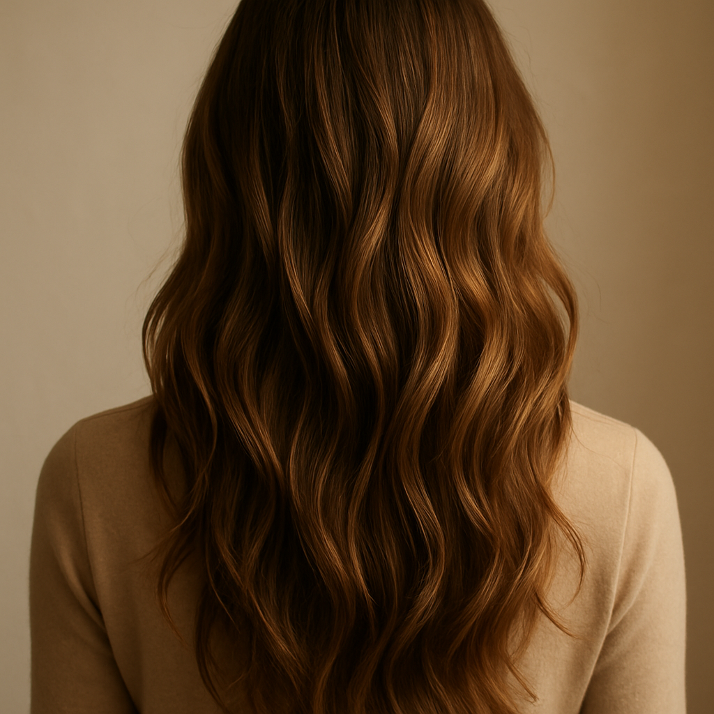 Warm brown with highlights